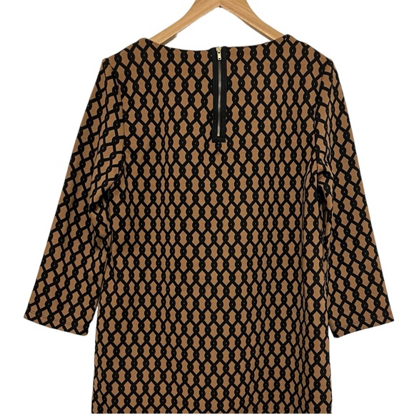 Vivienne Tam Brown Black Geometric Print Dress Size 12 NWT - Picture 4 of 7